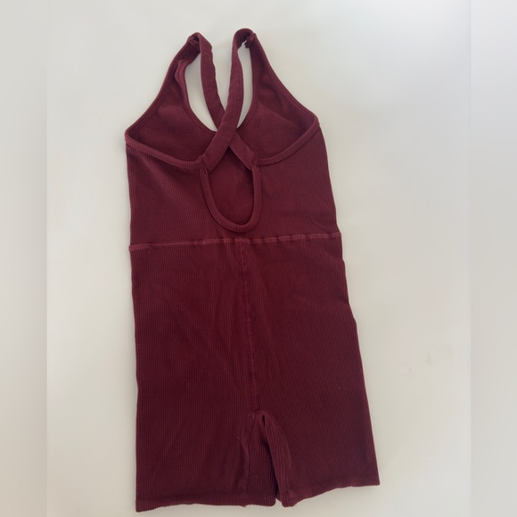 Free People Free Style Shortsie Ribbed Exercise Romper XS/S - Picture 3 of 7